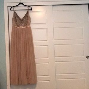 BHLDN long tan dress